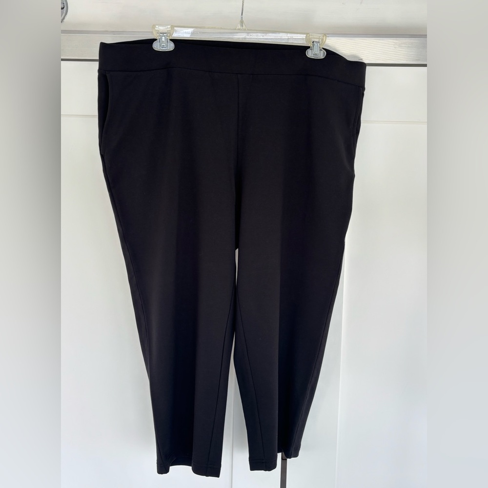 🆕 J JILL Affinity French Terry Slim Crop Black Leggings